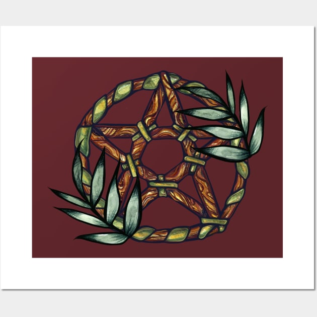 Pentacle Weave Wiccan Pentagram Wall Art by bubbsnugg